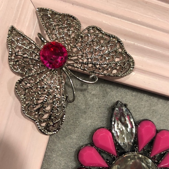 FRAMED JEWELRY ART COLLAGE “PINK PERFECTION” OOAK! - Picture 5 of 10